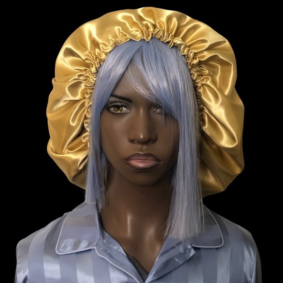 Satin Fully Reversible Bonnet - Yellow/Yellow - Picture 3 of 3